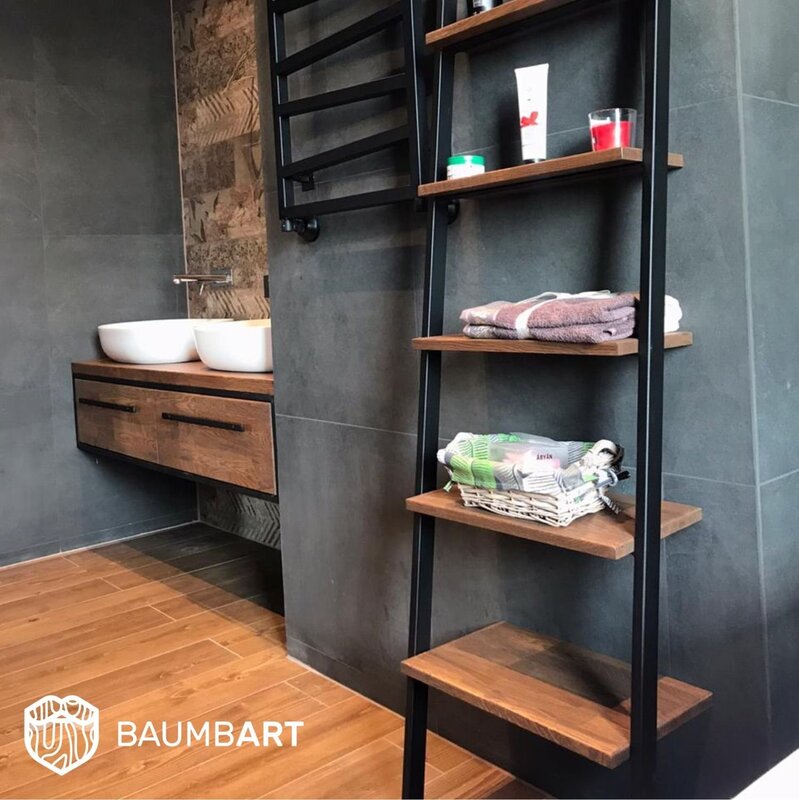 Open shelving for the bathroom