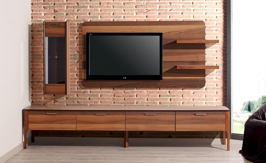 Wooden panel for television