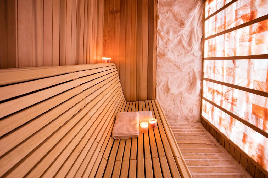 Himalayan salt panel for the sauna