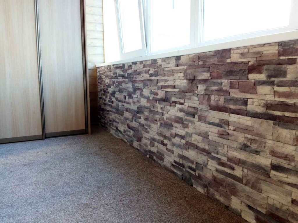 MDF panels with a stone pattern