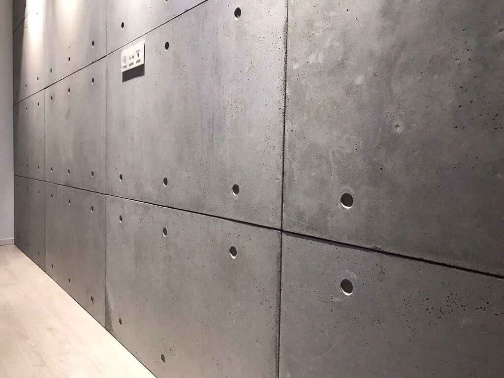 Concrete-style loft panels