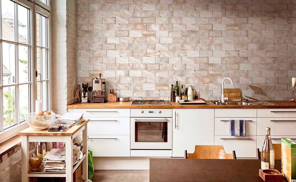 Brick panels for the kitchen