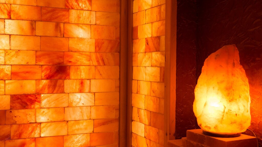 Himalayan salt panel for a sauna