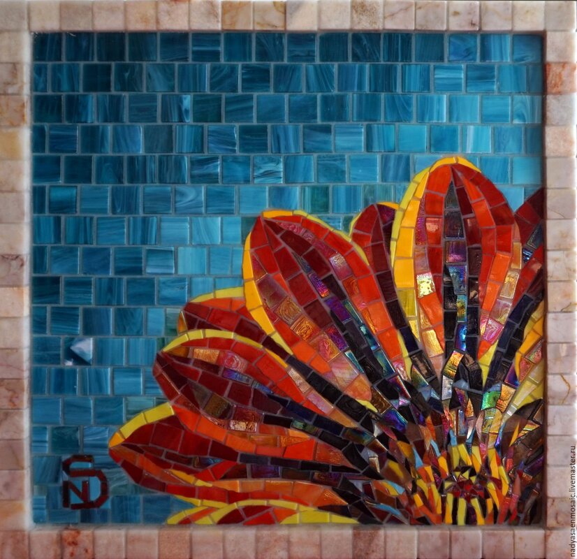 Glass mosaic panel