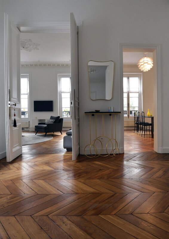 French herringbone parquet in the interior