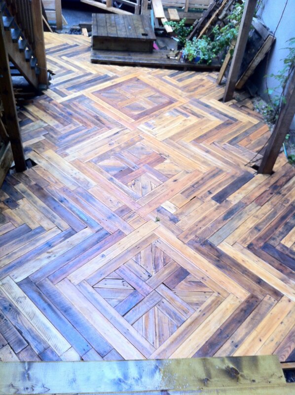 Parquet made from pallets