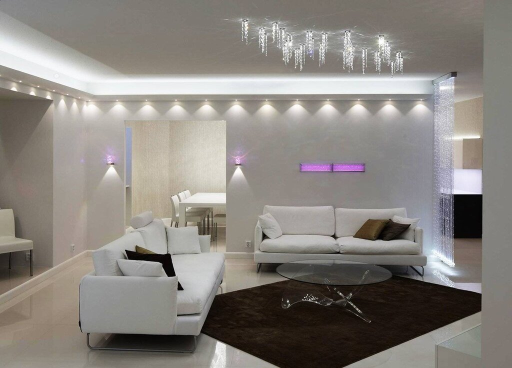 Suspended ceiling with lighting