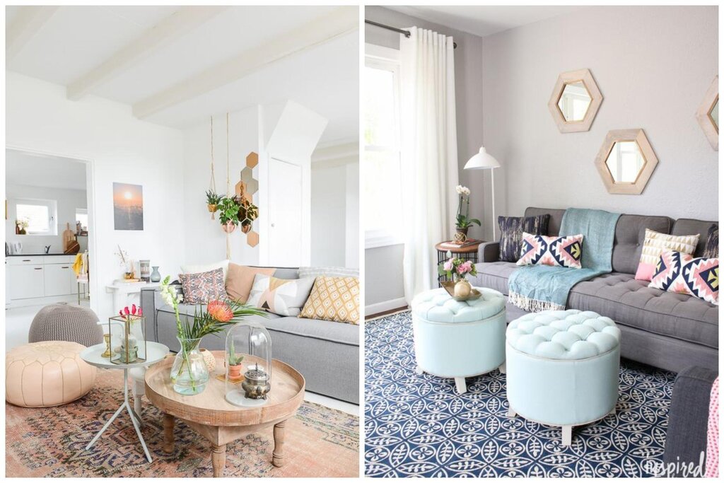 Pastel shades in the interior