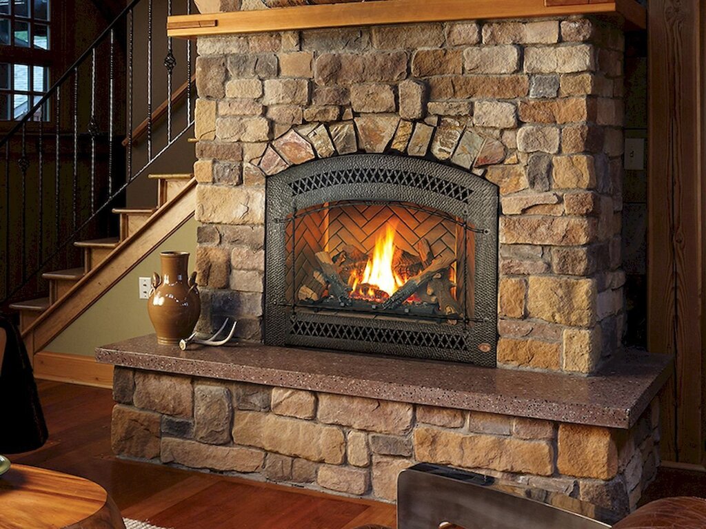 Stone fireplace stove 14 фото