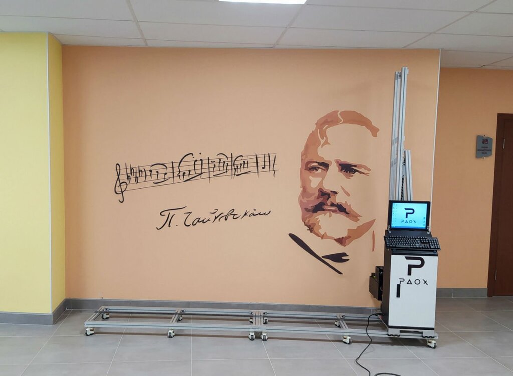 Printing on walls with a printer