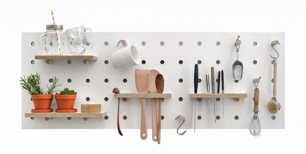 Pegboard for the kitchen