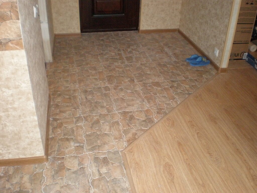 Transition from tile to linoleum 19 фото