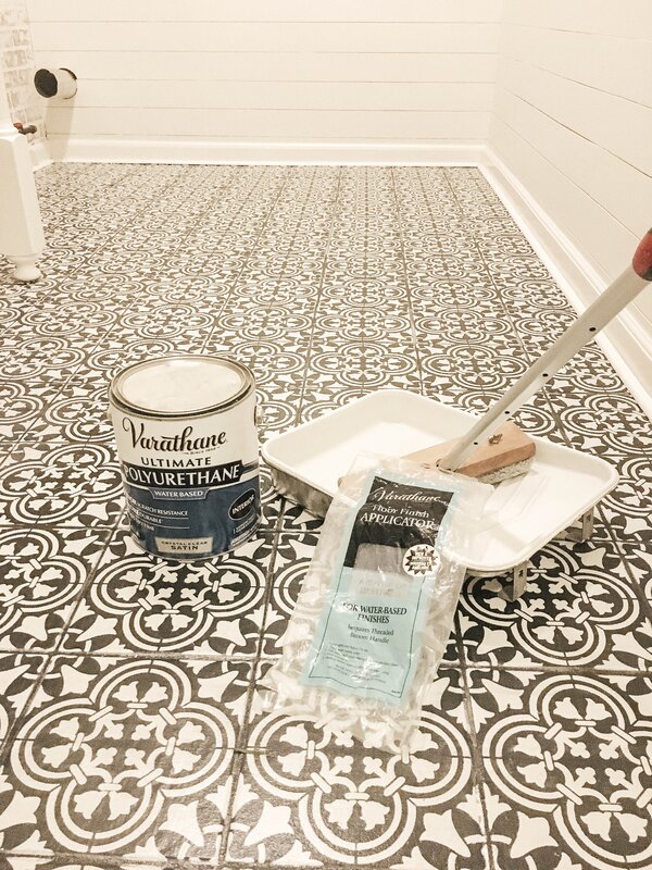 Repainting floor tiles