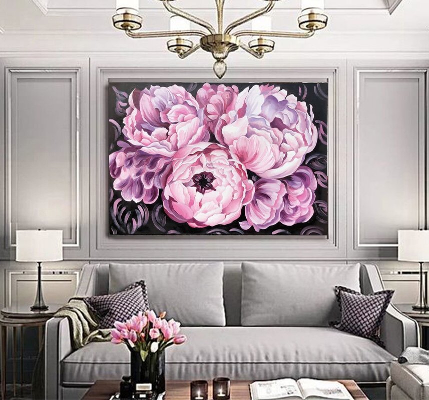 Peonies in the interior