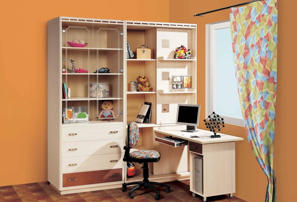 Desk with cabinet