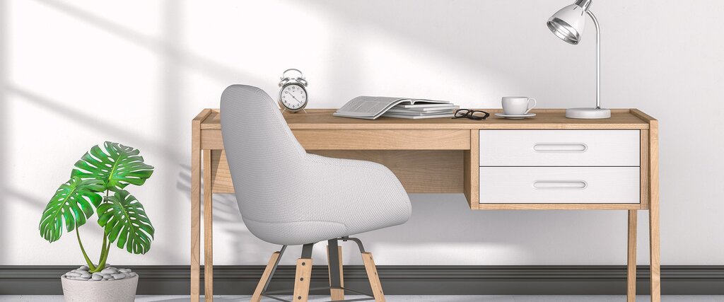 A Scandinavian-style desk