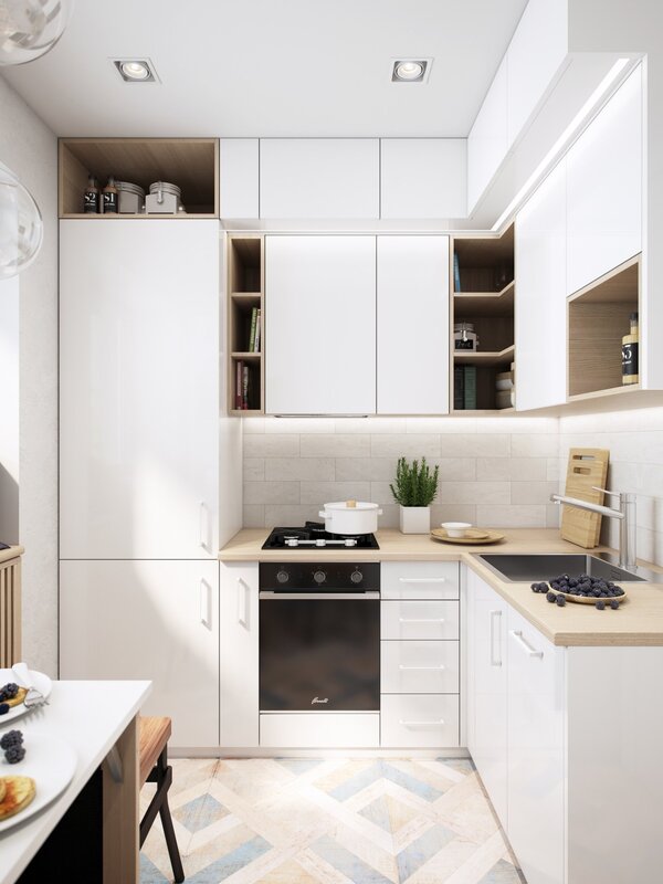 Layout of a small kitchen