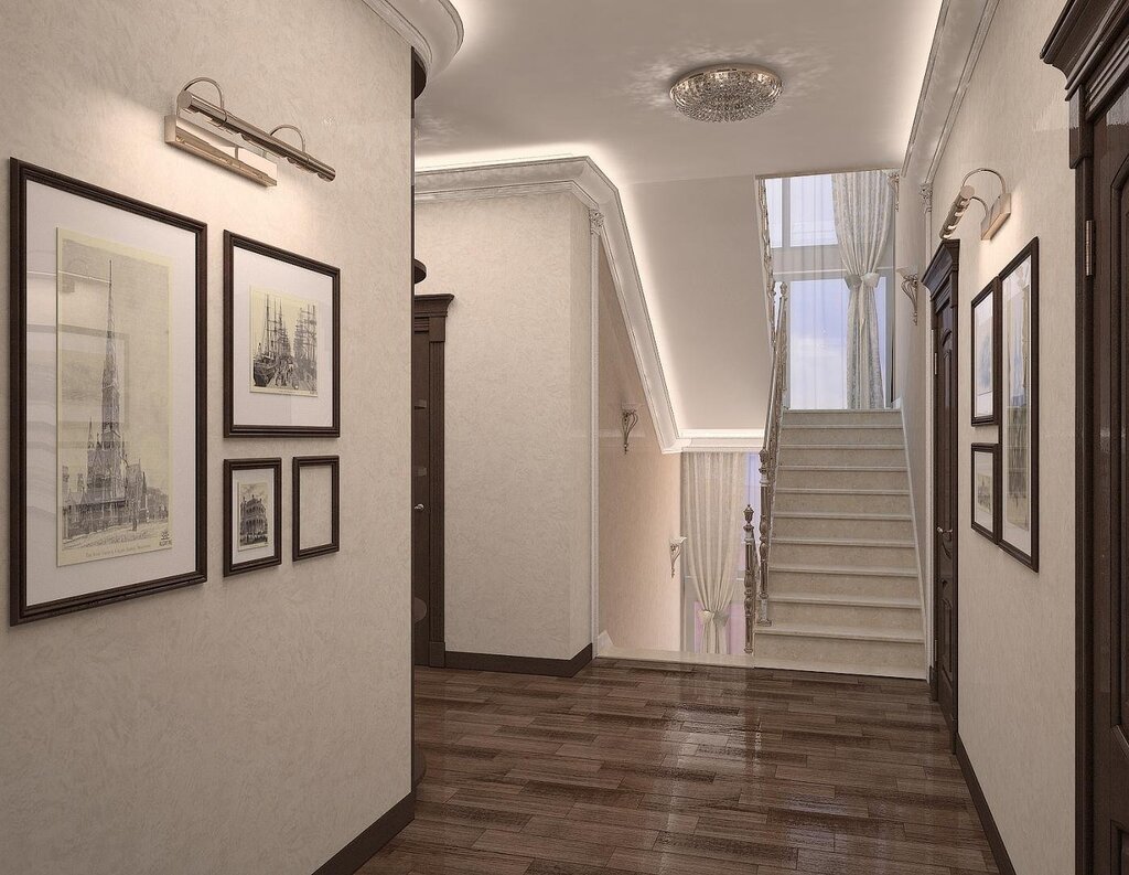 Layout of the hallway in a private house