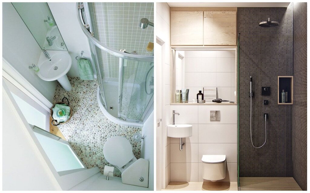 Bathroom layouts with a shower