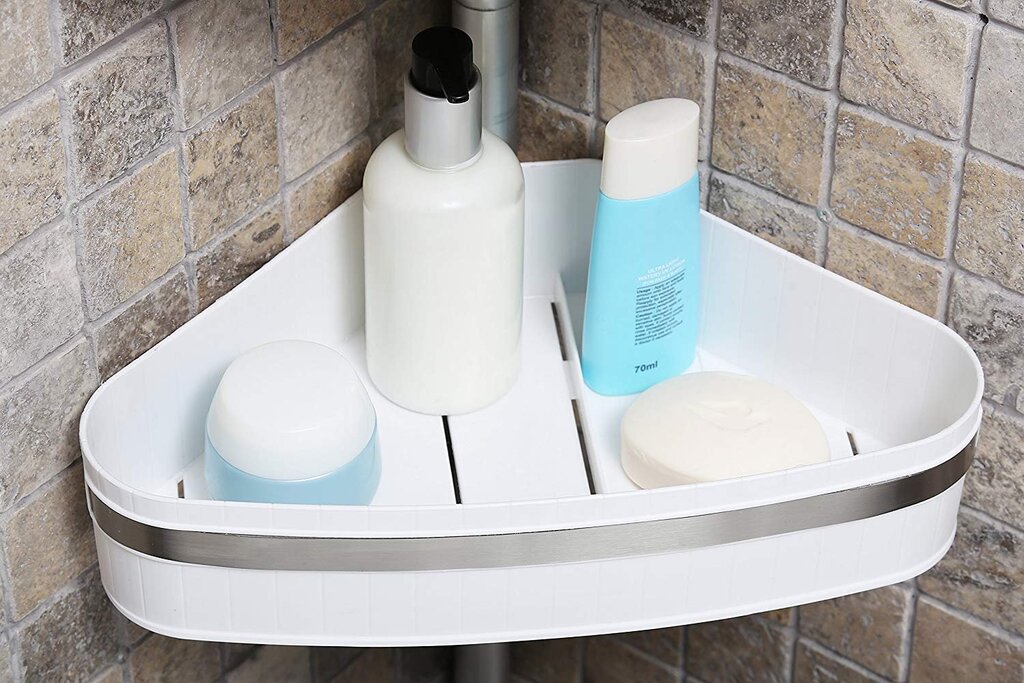 Plastic bathroom shelf