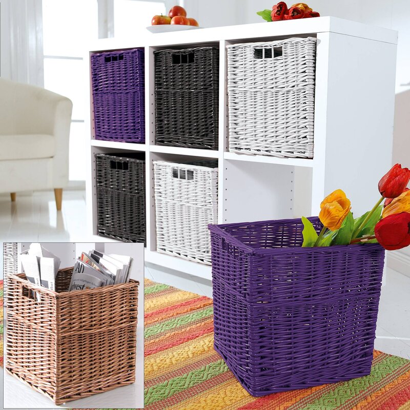 Woven baskets in apartment interiors