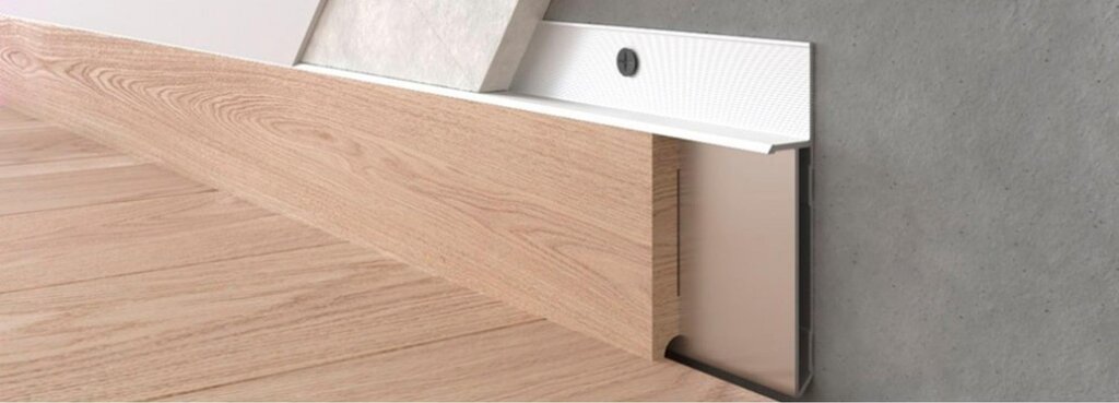 MDF baseboard with cable channel