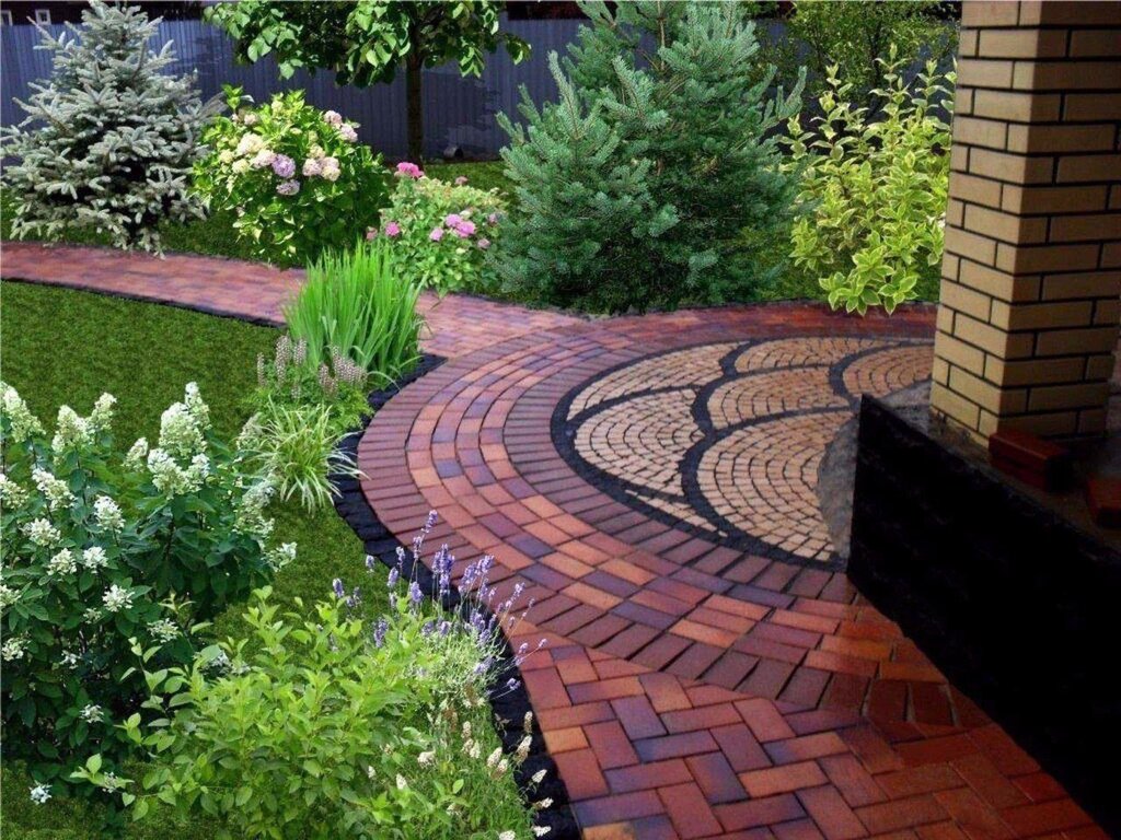 Paving tiles for garden paths