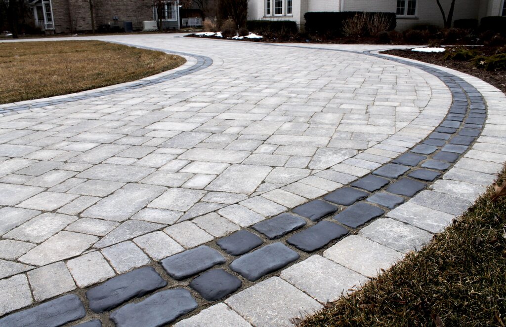 Paving tiles for sidewalks and paths