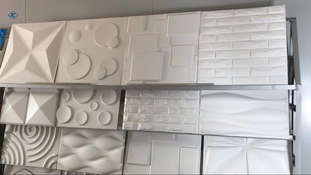 Foam tile on the wall