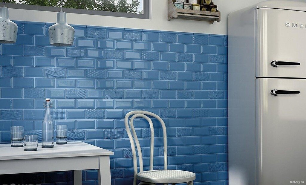 Turquoise subway tile