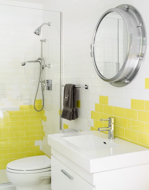 Yellow subway tile