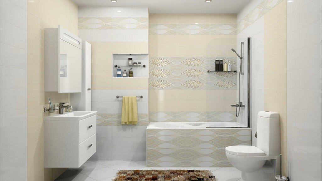 Ceramic tile for the bathroom