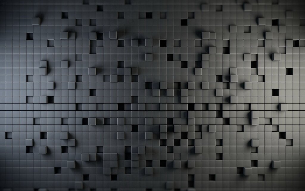 Black and white mosaic tile