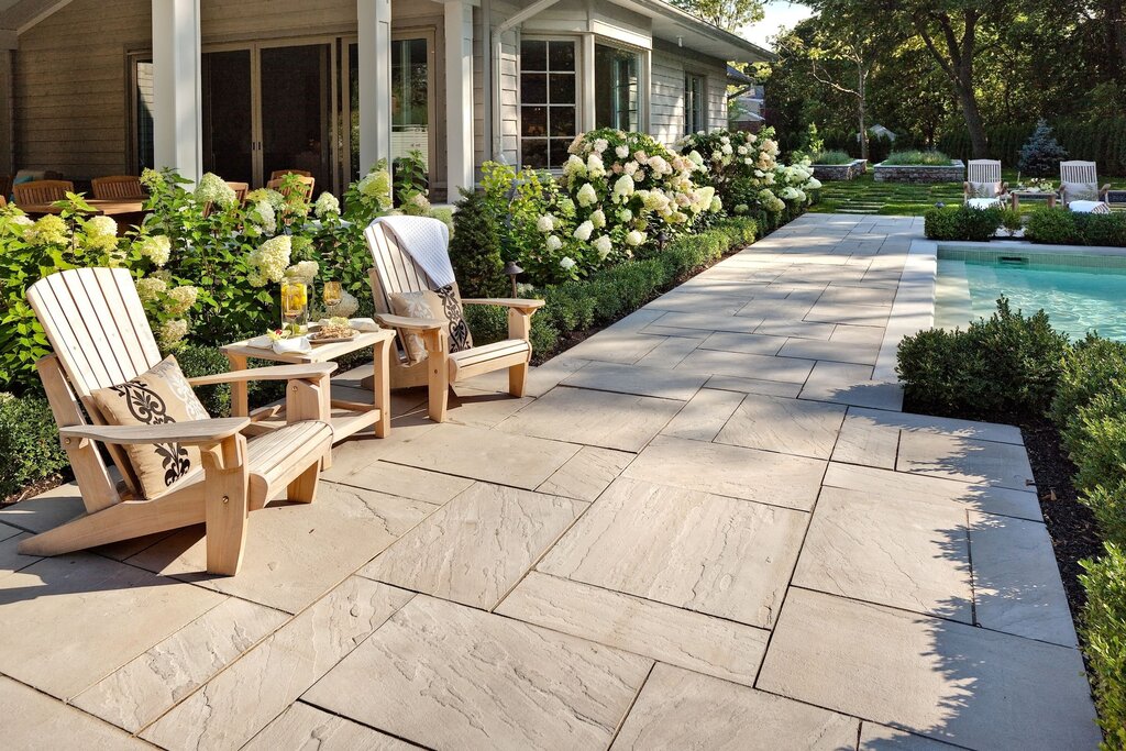 Tile on the open veranda