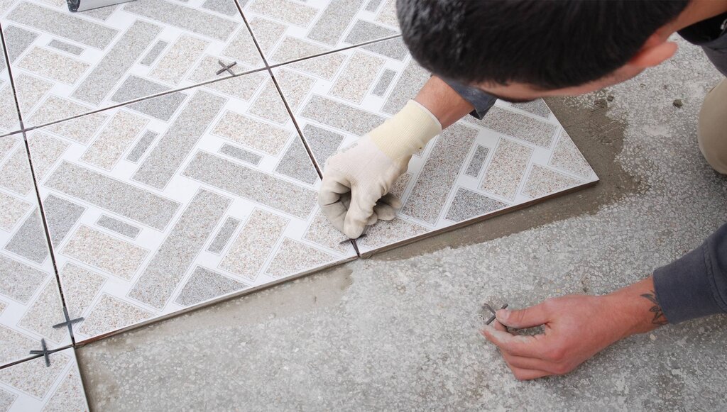 Tiles on a dry screed 21 фото