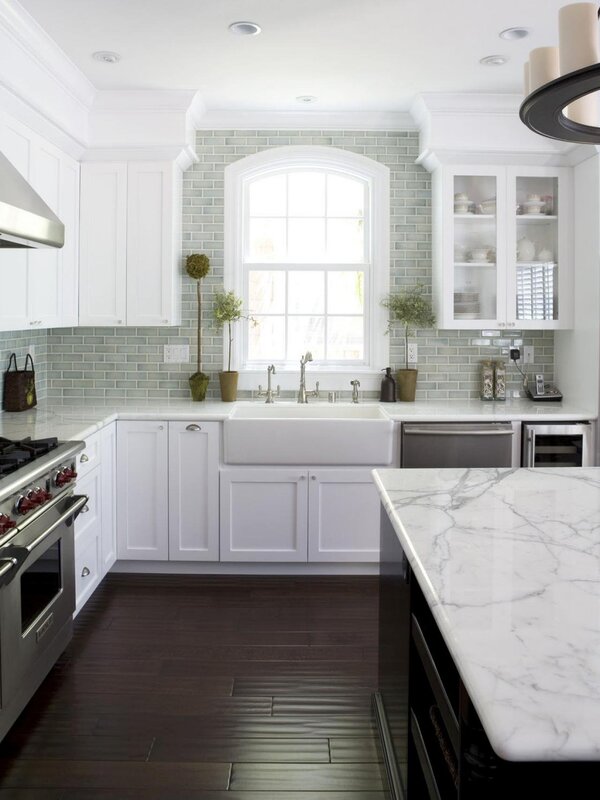 Tile for a white kitchen