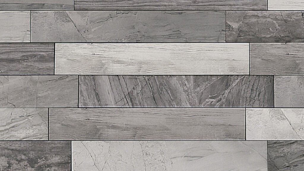 Gray wood-look tile