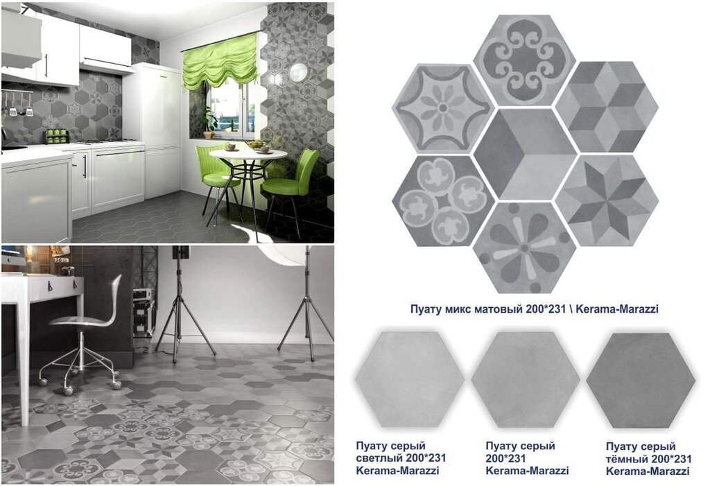 Hexagon tile Kerama Marazzi