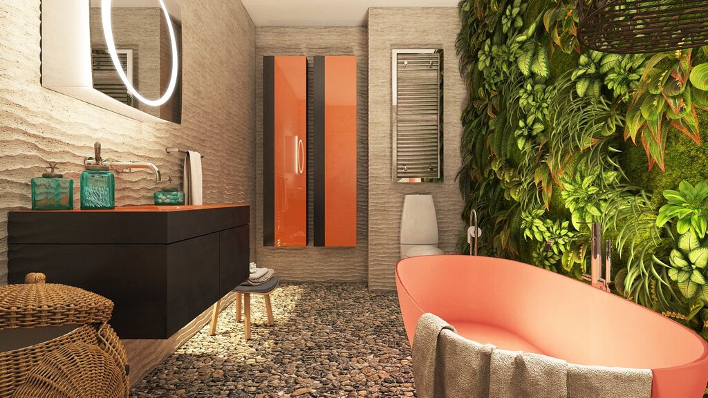 Tropical tiles for the bathroom