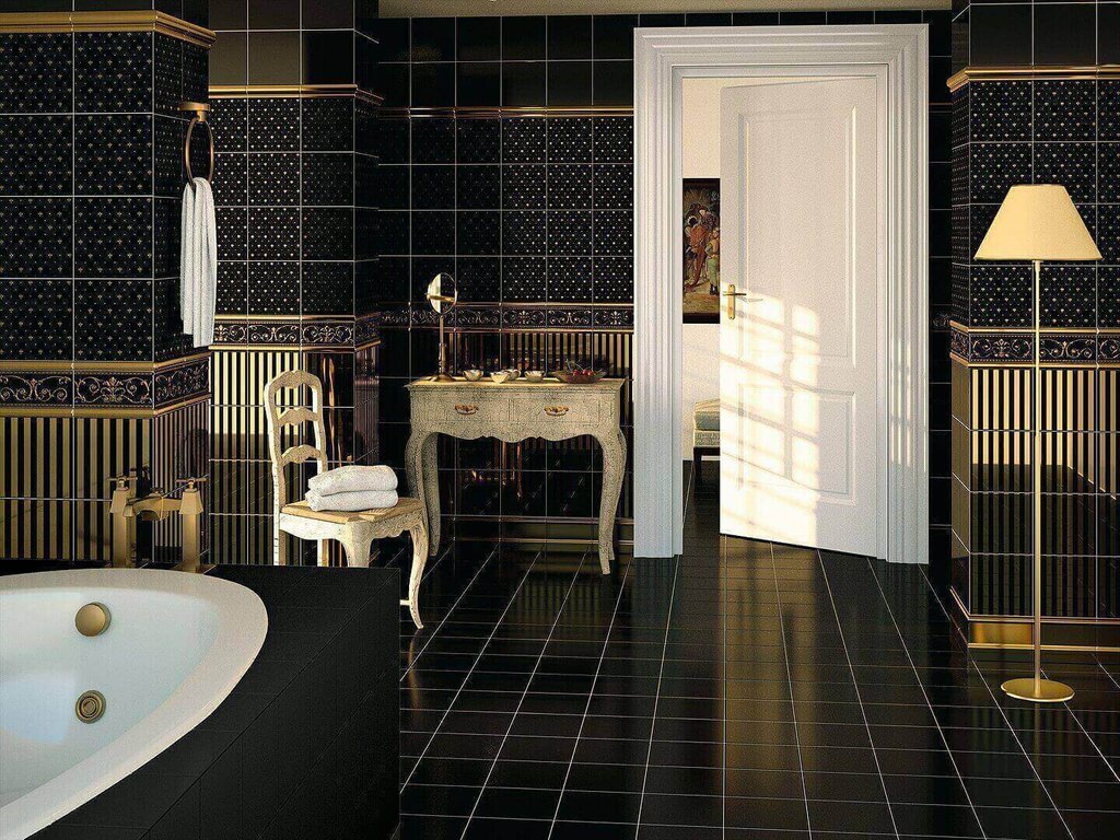 Retro-style tile