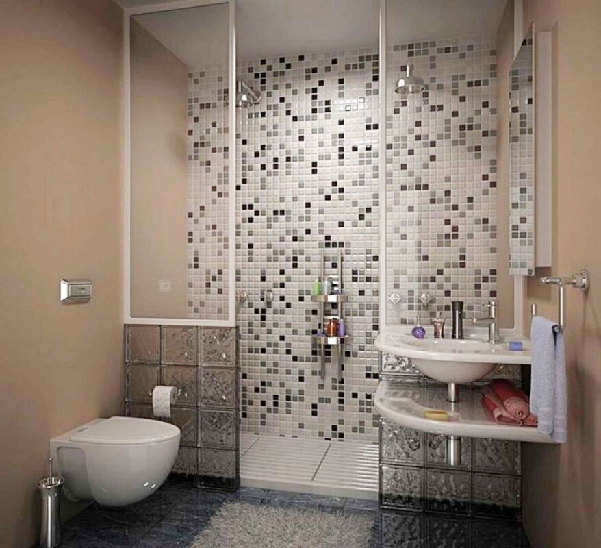 Tile mosaic for the bathroom