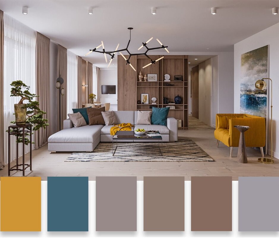 Selection of the color scheme in the interior