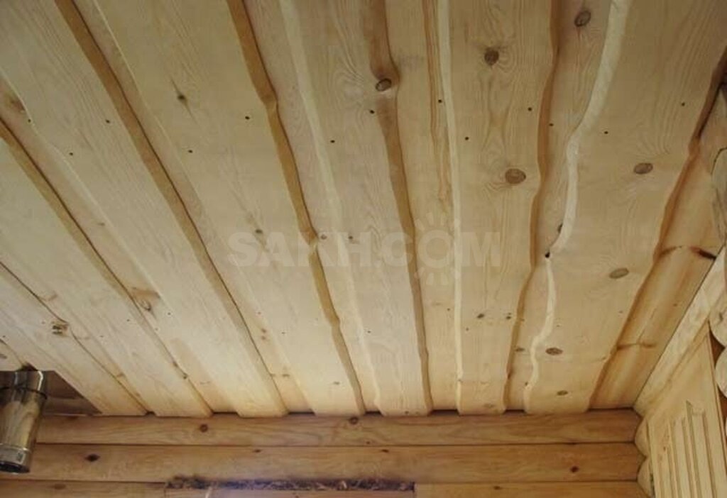 Ceiling sheathing with clapboard 42 фото