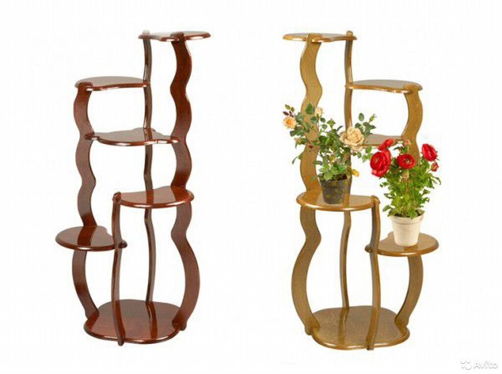 Wooden floor flower stand