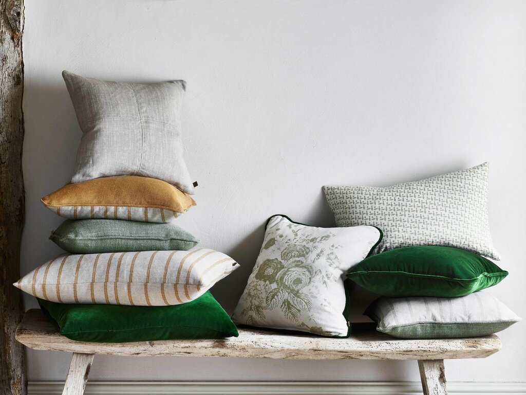 Cushions in the living room interior