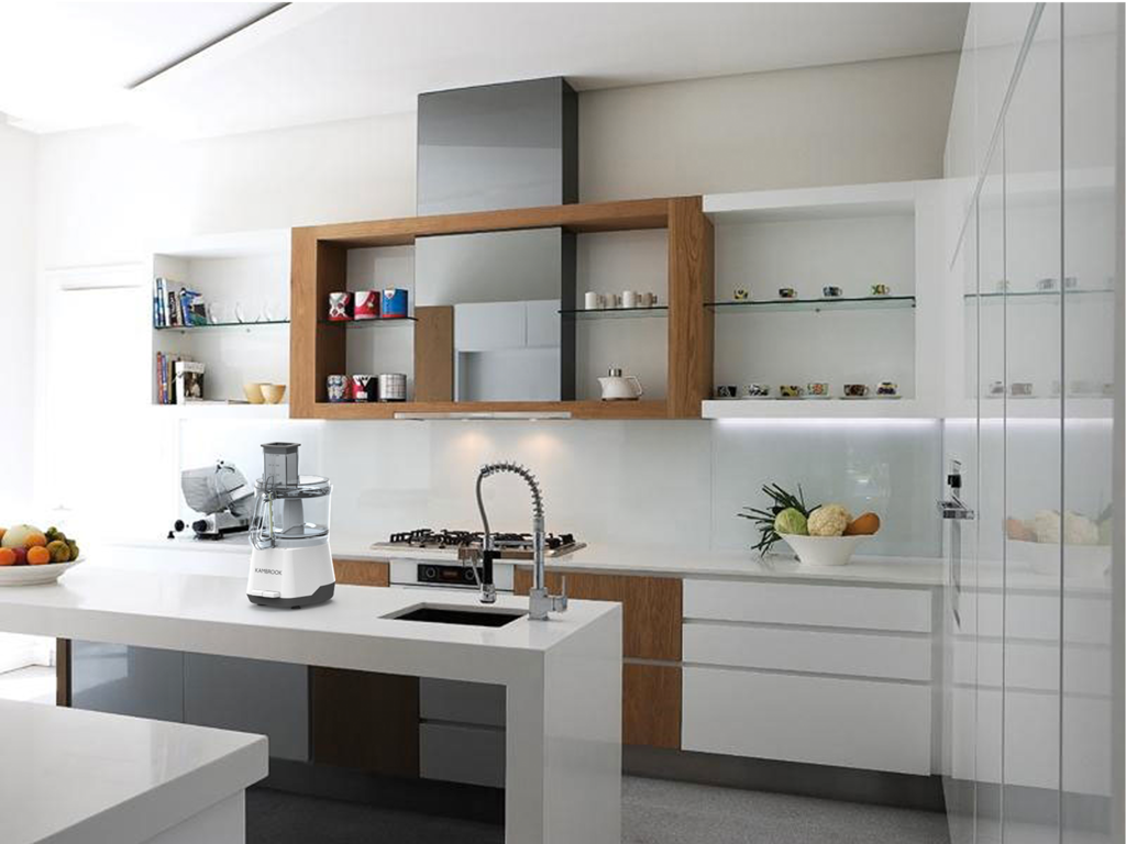 Wall-mounted kitchen without legs