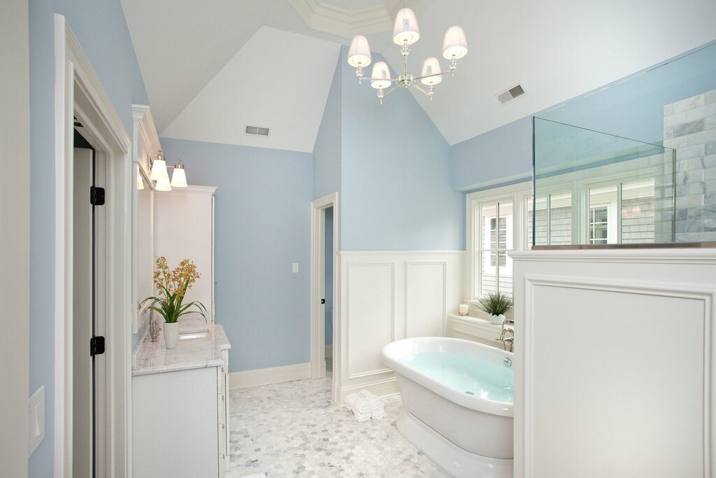 Painted bathroom