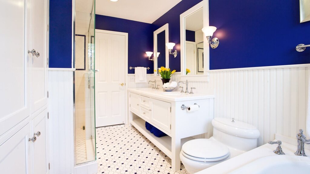 Painted bathroom