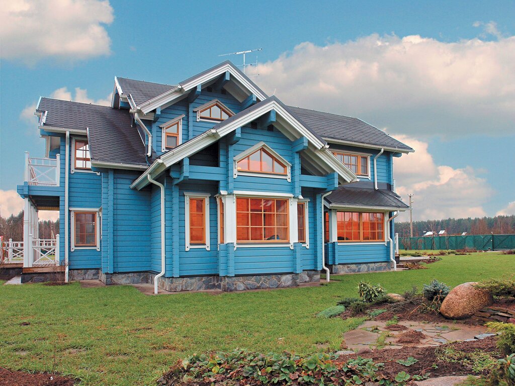 Painting wooden houses