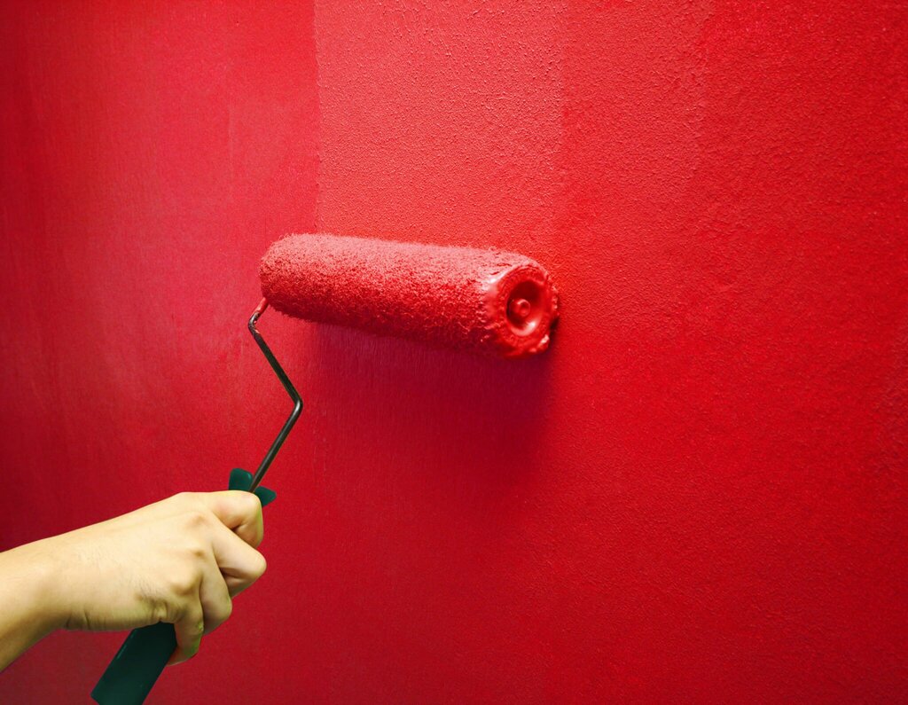 Painting walls with acrylic paint